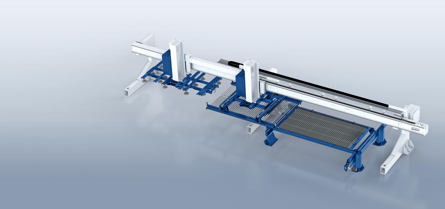 Fully flexible automation
With the LiftMaster Shuttle you can automate your TruLaser 2030 fiber according to your exact requirements. With numerous installation versions you can make effective use of the available space and provide optimum support for the material flow in your production. The LiftMaster Shuttle uses an additional shuttle pallet for loading and unloading. This leaves the pallet changer available for smaller lot sizes or for set up for short-term orders.