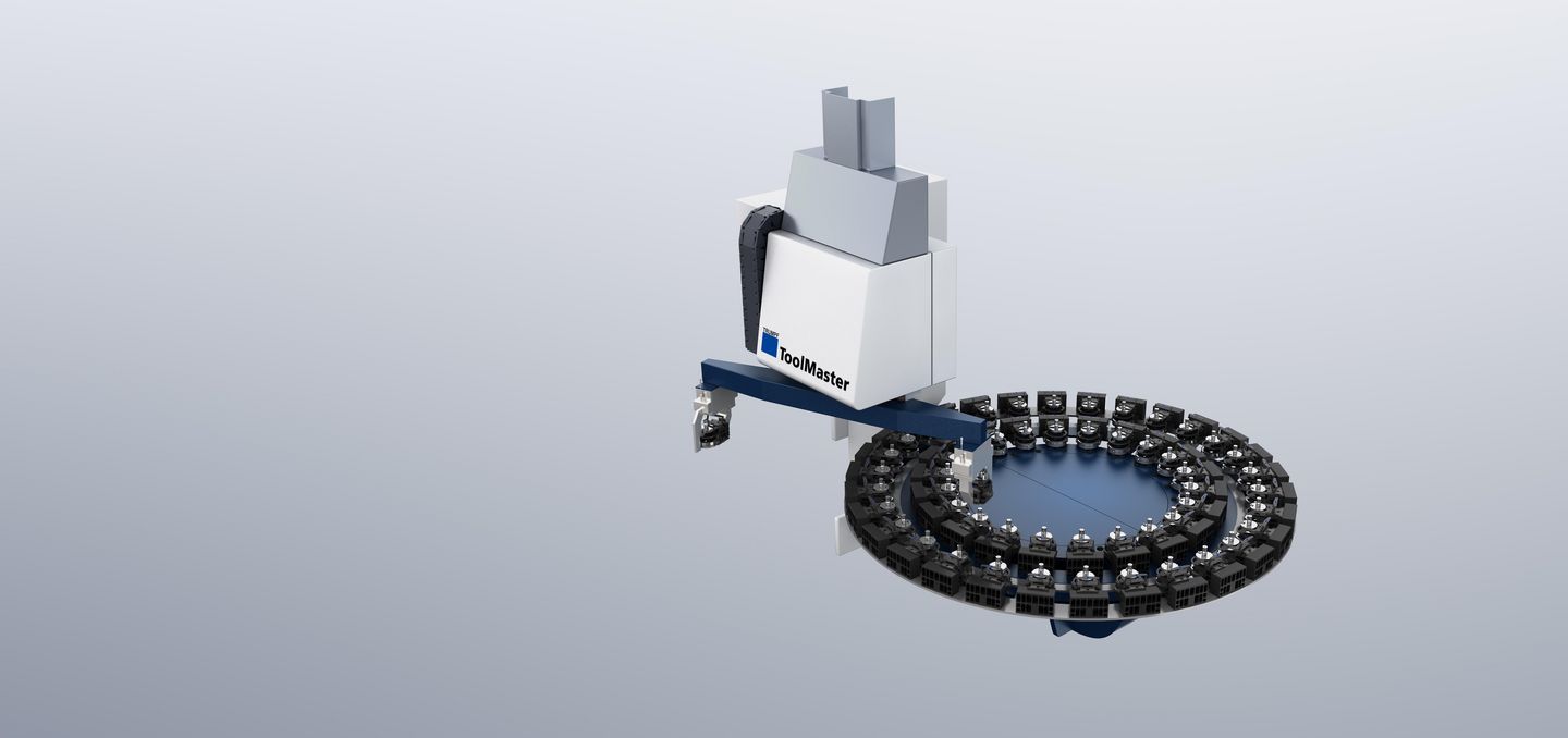 Changing tools made easy
Increase the productivity of your punching and punch laser machines with the right tool magazine or changer. We have the right systems for this. The classic ToolMaster has a magazine wheel with 40 or 70 tool holders, with a swivel arm that brings tools into position. The tool capacity of the ToolMaster Linear can be expanded incrementally up to 90 tool cartridges. You can therefore easily handle increasing variety and more complex parts.