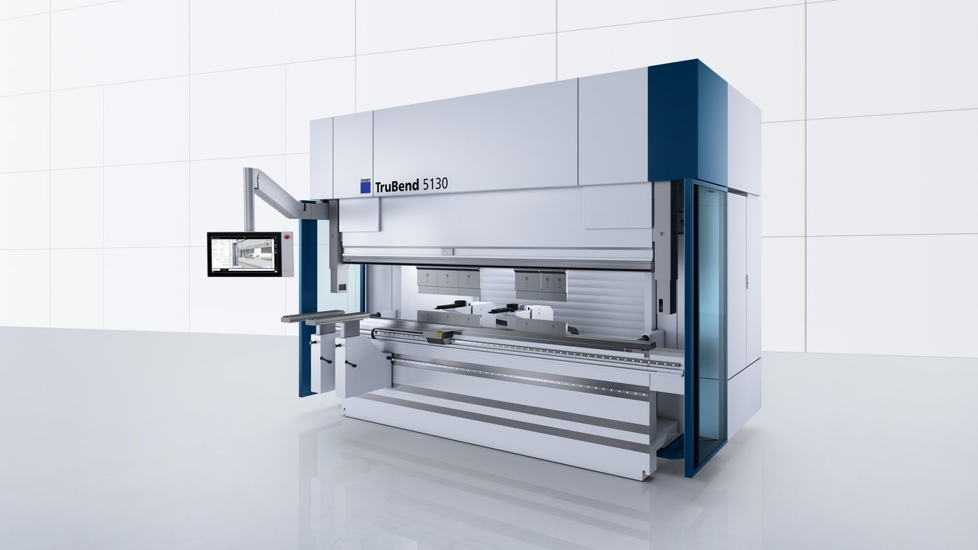 Productive all-around machine
The TruBend Series 5000 TRUMPF's most successful bending machine worldwide. This means from programming, to setup, to bending, production productivity will be unmatched. Innovative features such as the lower tool displacement and the 6-axis backgauge provide you with complete production freedom. The operator's work is made easier by numerous innovations such as the control concept, which is a revolution in its simplicity and intuitive use, as well as new solutions in the field of ergonomics, such as the MagicShoe
 