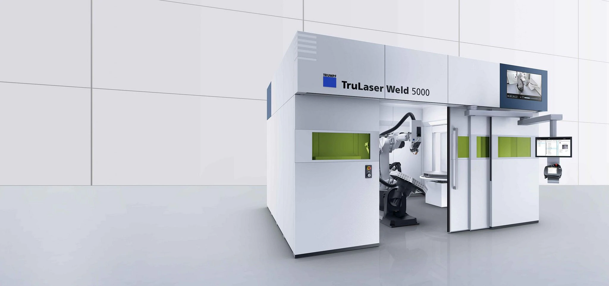 One system, countless benefits
Robots, lasers, processing optics, enclosed protective housing, and positioners – TruLaser Weld 5000 is a turn-key system for automatic laser welding. You can flexibly weld deep and strong seams or nicely rounded, smooth seams using one system. FusionLine also enables you to connect components with gaps. The versatile system can be precisely tailored to meet your needs with different component positioners.
 
 